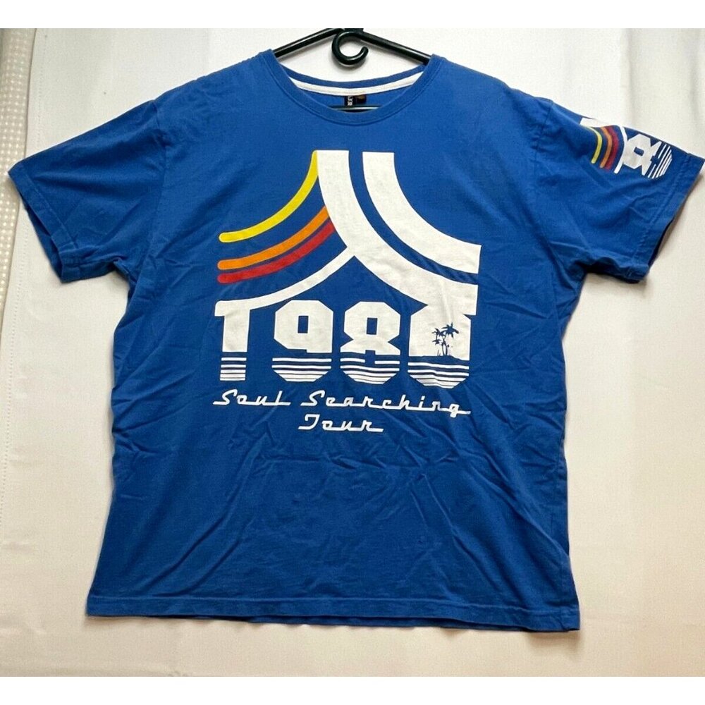 Easy Street 1980 Soul Searching Tour shirt mens 2XL short sleeve blue